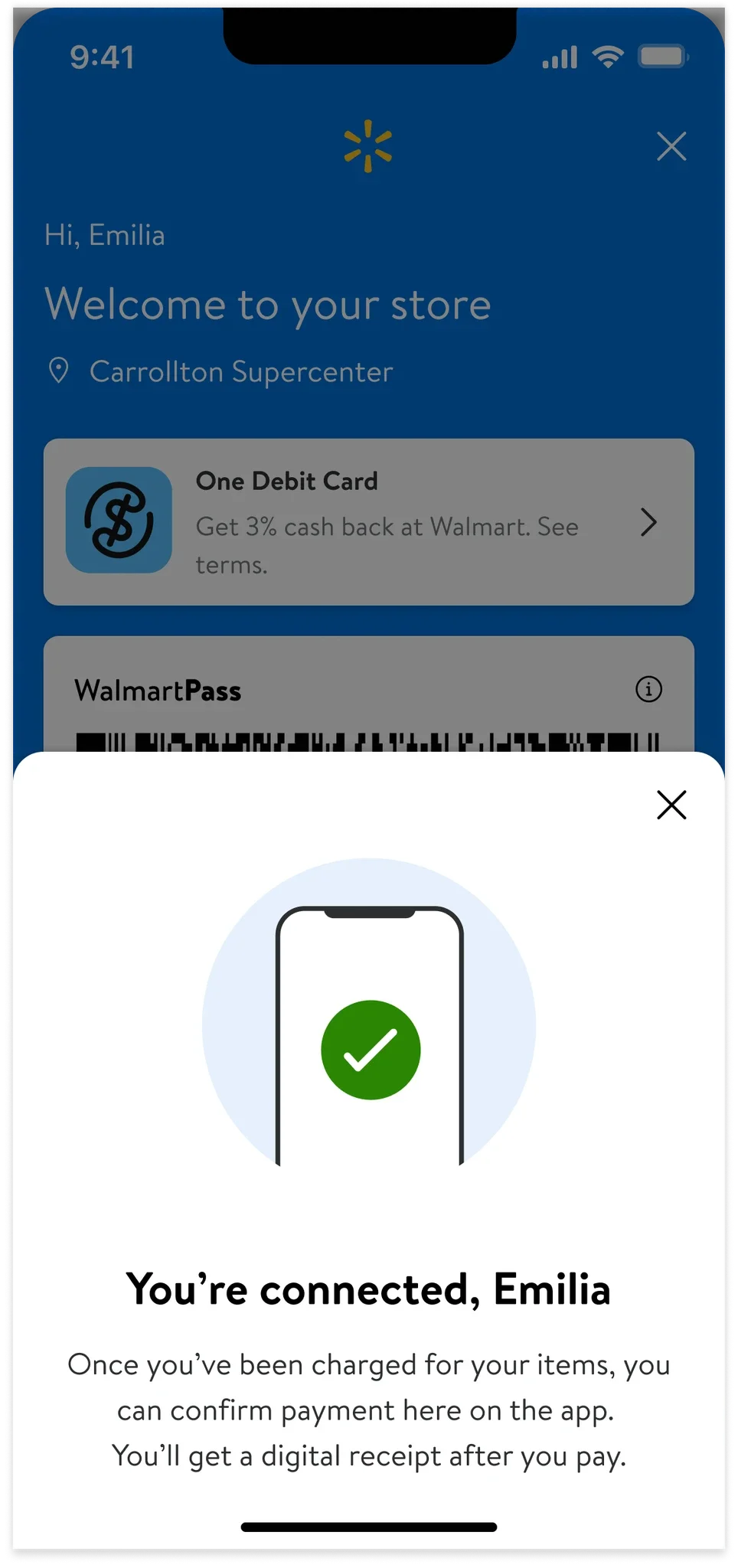 You're connected, Emilia